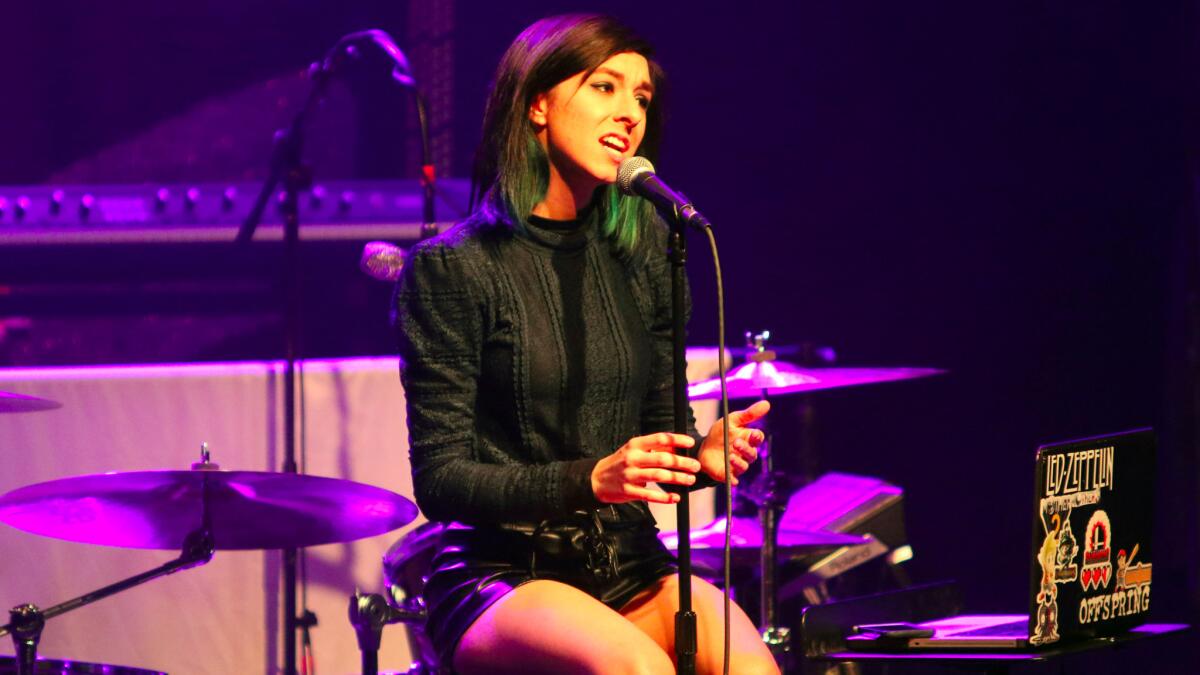 Christina Grimmie performs in Atlanta in March.