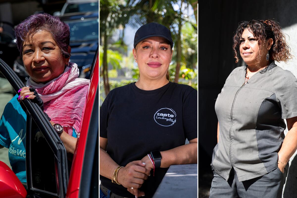 From left; Reyna Hernandez; Teresa Trejo; and Maria Mejia