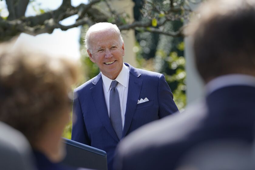 President Joe Biden speaks from the Rose Garden of the White House in Washington, Tuesday, Sept. 27, 2022, during an event on health care costs. (AP Photo/Susan Walsh)