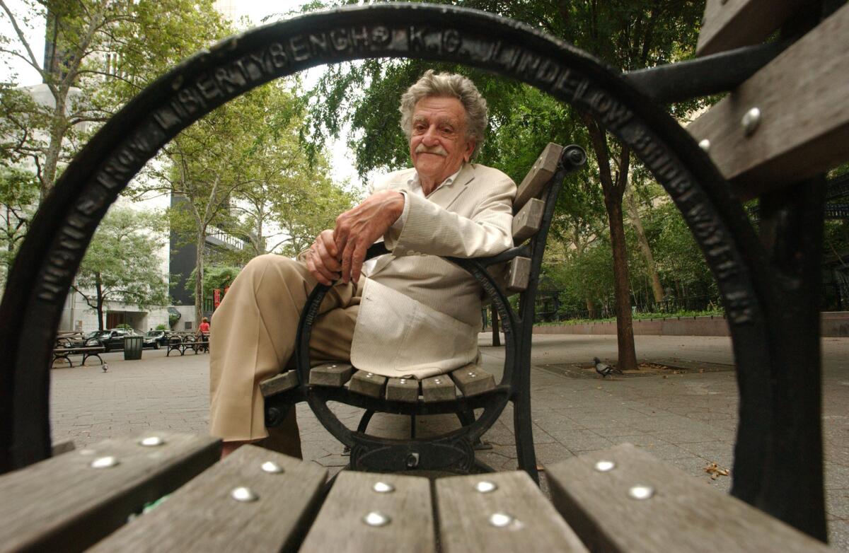 Kurt Vonnegut, photographed in Manhattan in 2005. "If This Isn't Nice, What Is?" -- a collection of his commencement addresses -- has just been published, in time for graduation season.