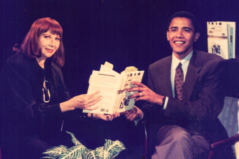 Connie Martinson with Barack Obama in 1995.
