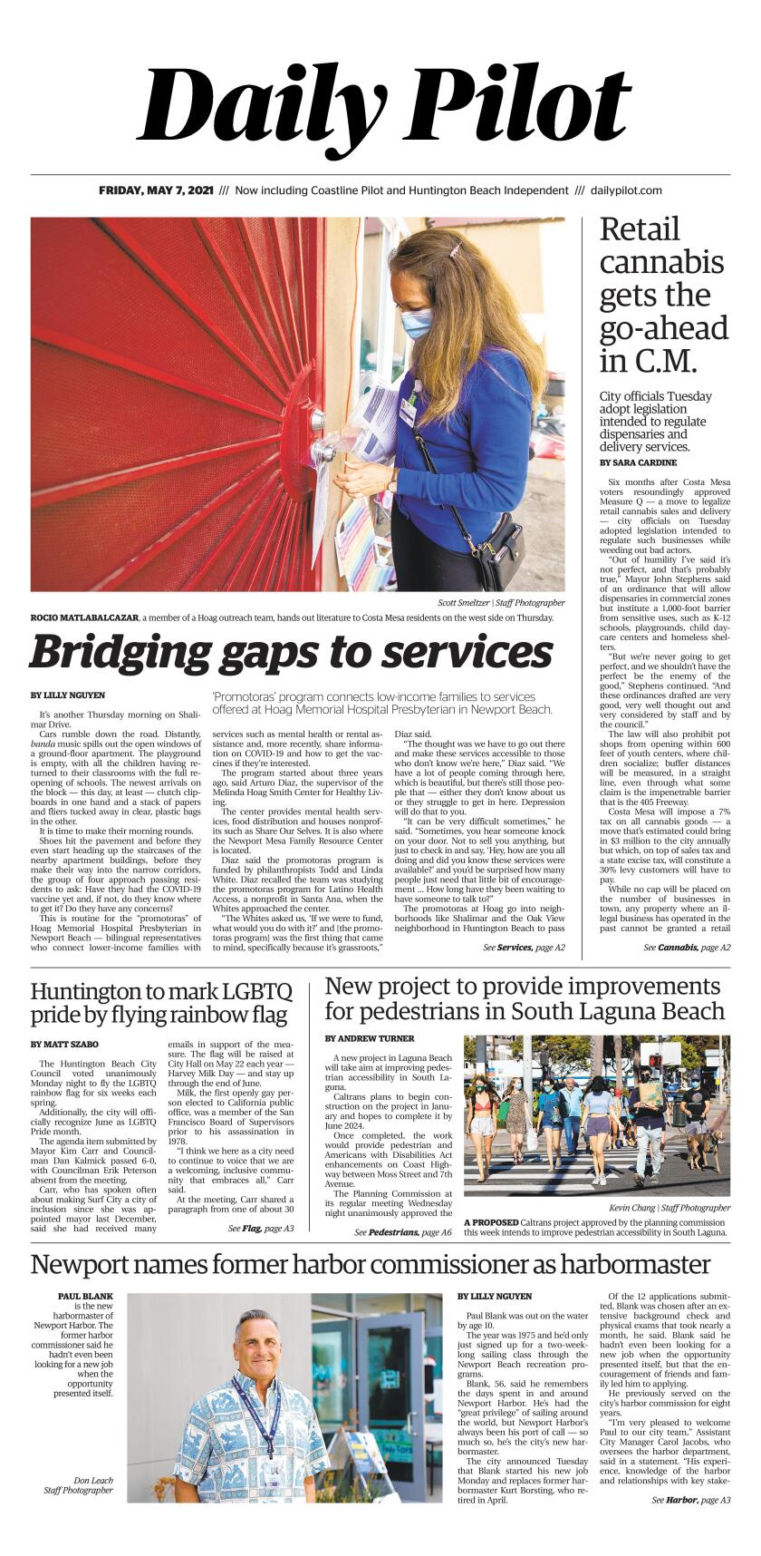 May 7 2021 Daily Pilot cover