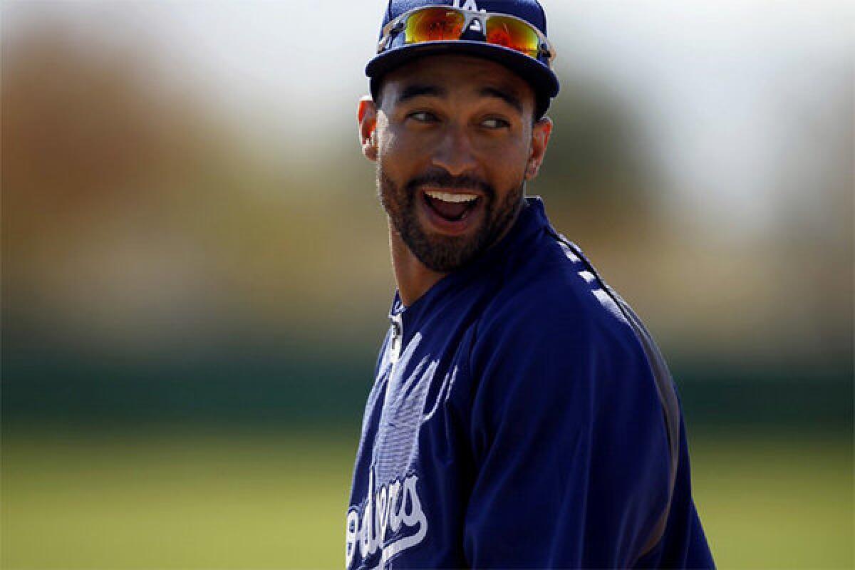 Matt Kemp went 0-for-2 with a groundout and a strikeout in his first appearance this spring.