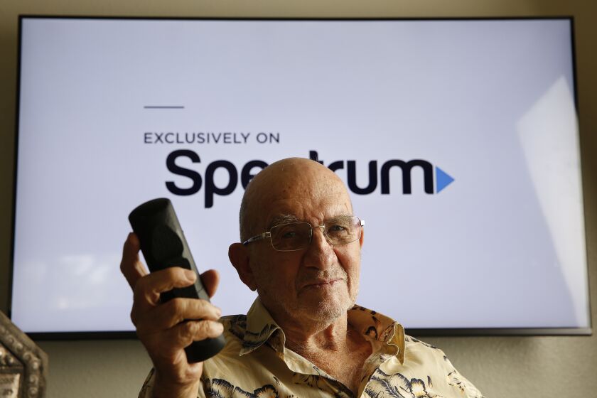 LOS ANGELES, CA - AUGUST 24: Gaby Gross, at 83-years-old recognizes that he should have examined his Spectrum cable-TV bill more closely. If he had, he would have avoided about $800 in charges for a porn channel he neither wanted nor watched. Now the Calabasas resident just wants to set things right - and, hopefully, get at least a meaningful portion of his money back. Calabasas on Tuesday, Aug. 24, 2021 in Los Angeles, CA. (Al Seib / Los Angeles Times).