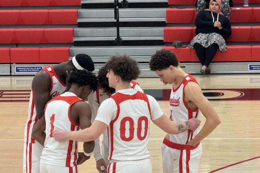 Cleveland's starting five before game against El Camino Real.