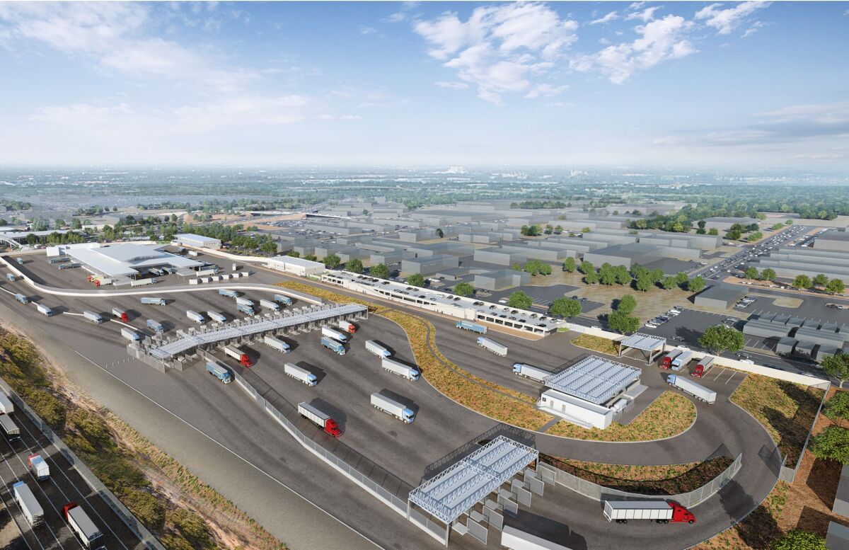 A GSA depiction of the Otay Mesa expansion project.