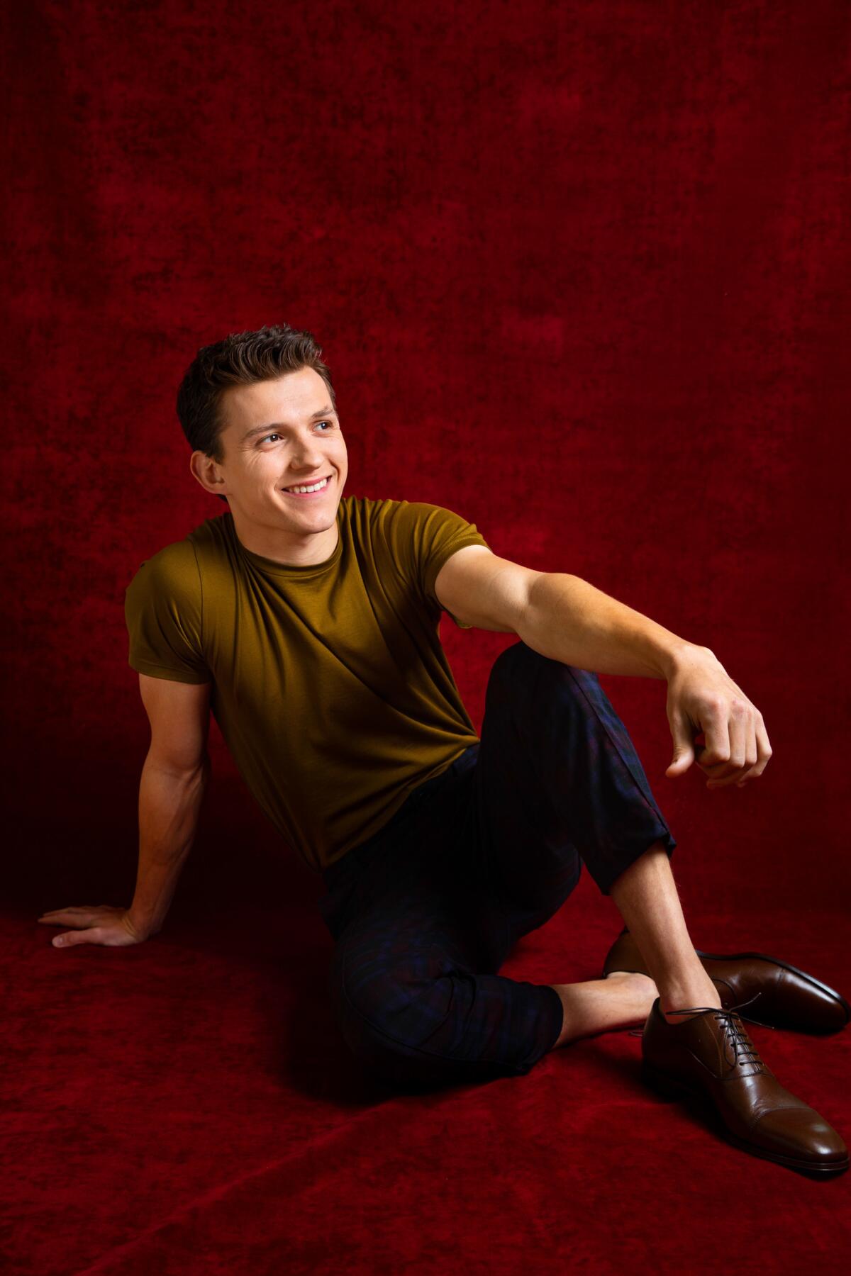 Tom Holland photographed during a day of press for "Spider-Man: Far From Home" at the Montage in Beverly Hills on May 9, 2019. "Far From Home" follows Marvel's "Avengers: Endgame" and is the final Marvel release of 2019.