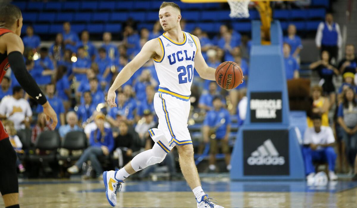 UCLA guard Bryce Alford dribbles the ball against Cal State Northridge during the second half on Sunday.