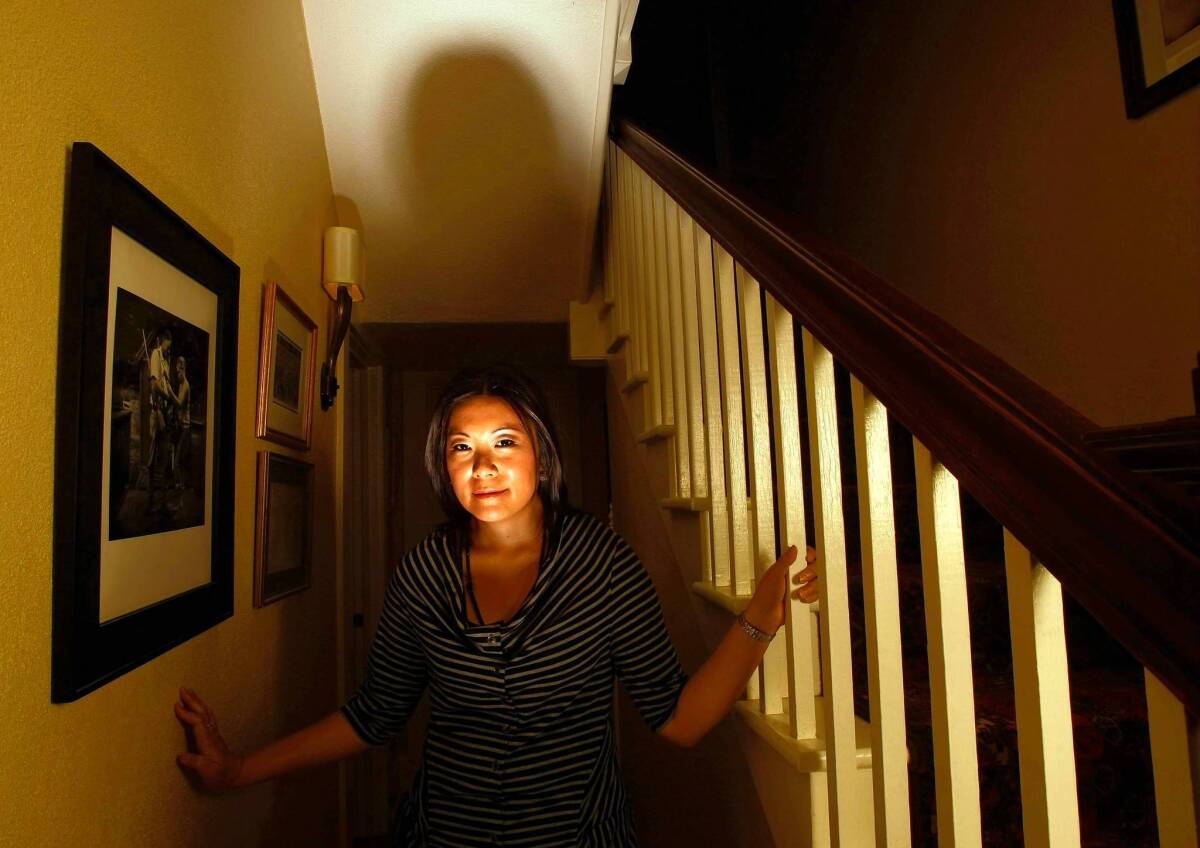 Author Sandi Tan at her home in Pasadena.