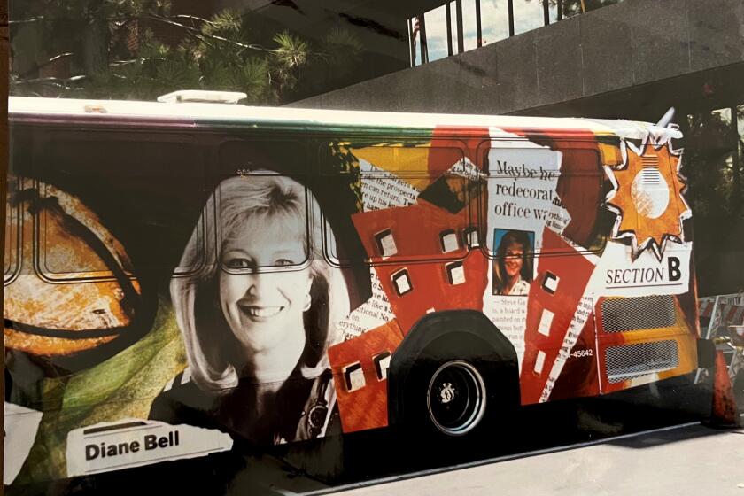 Imagine my surprise to find a city bus by the Union-Tribune in Mission Valley promoting my new job as city columnist in 1995.