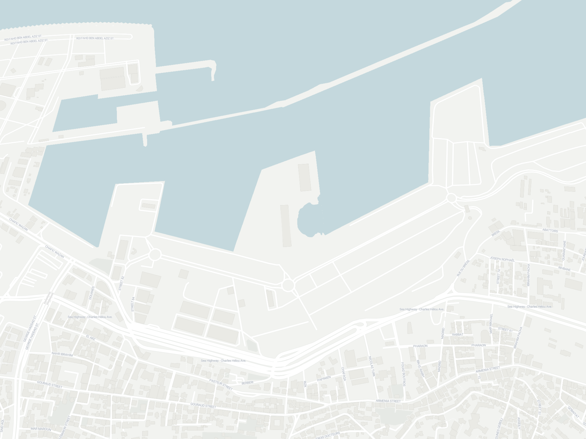 Map of Beirut Port