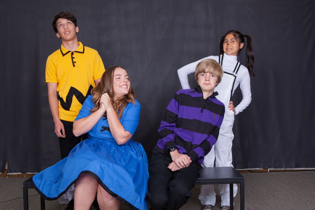 Some of the cast members in “A Charlie Brown Christmas.”
