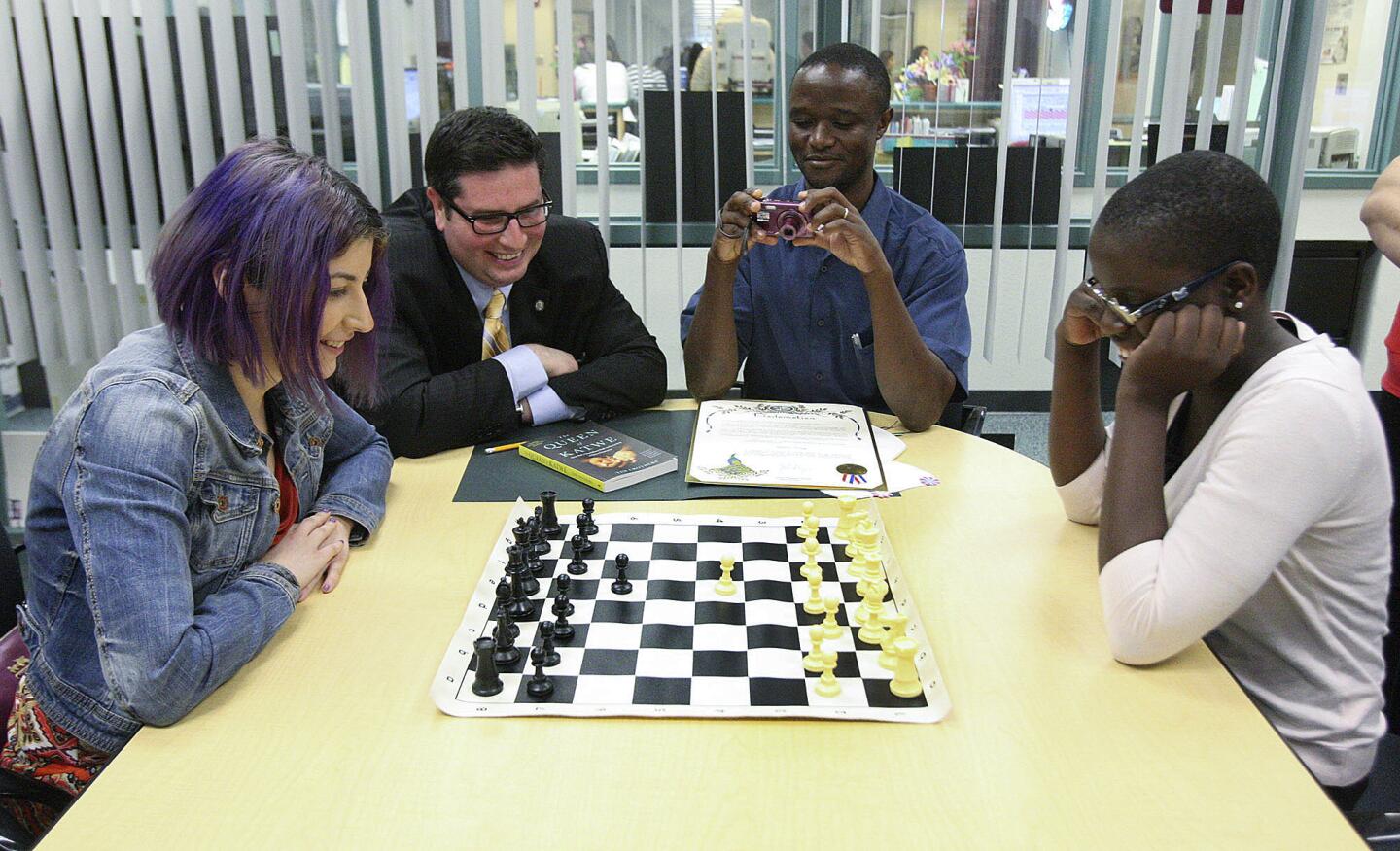 Photo Gallery: Ugandan chess champion Phiona Mutesi visits Clark Magnet