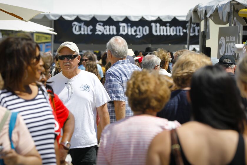 Thousands of people flocked to the San Diego Union-Tribune Festival of Books, at Liberty Station, August 24, 2019, in San Diego, California.