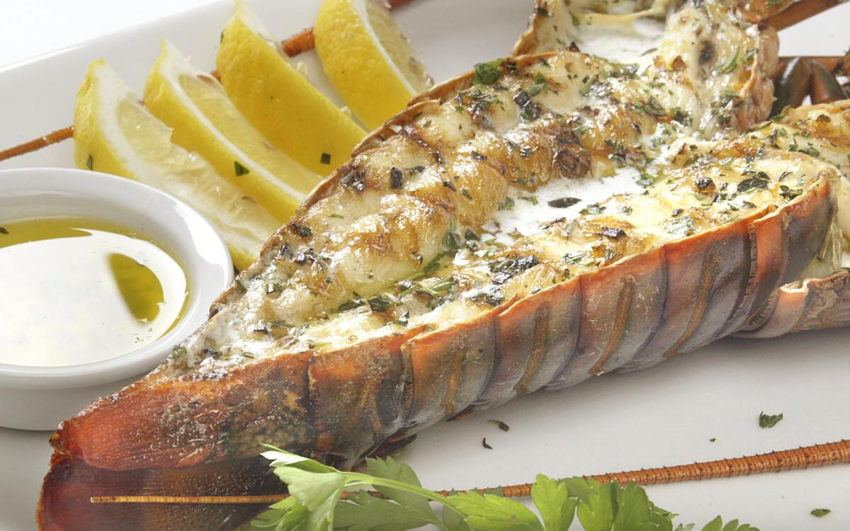 Grilled Pacific spiny lobster