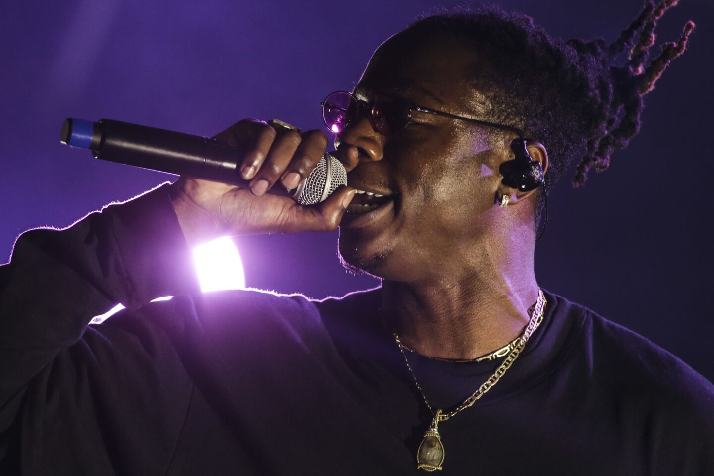 Joey Bada$$ performs on the Gold stage.