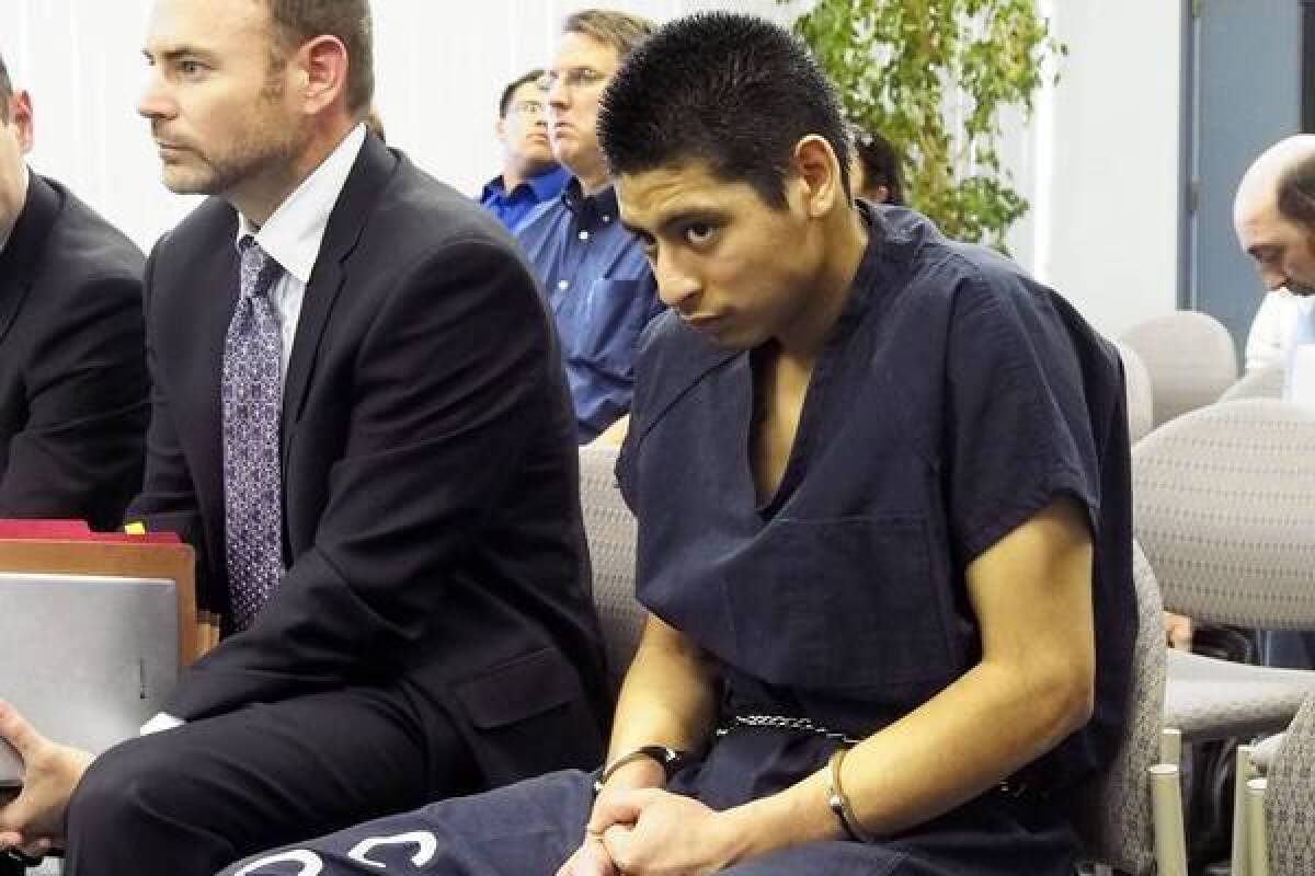 Jean Ervin Soriano appears at the Moapa Justice Center in Nevada before charges were dismissed in a crash that killed five members of a California family.