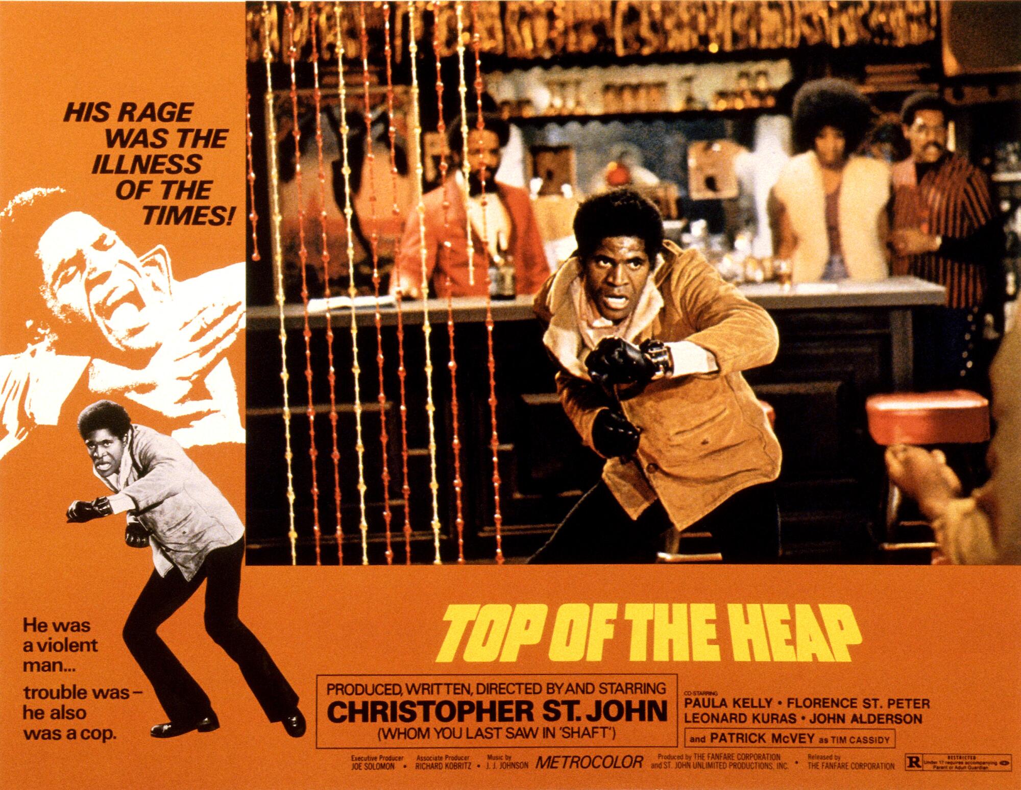 A poster for 1972's “Top Of The Heap” directed by and starring Christopher St. John.