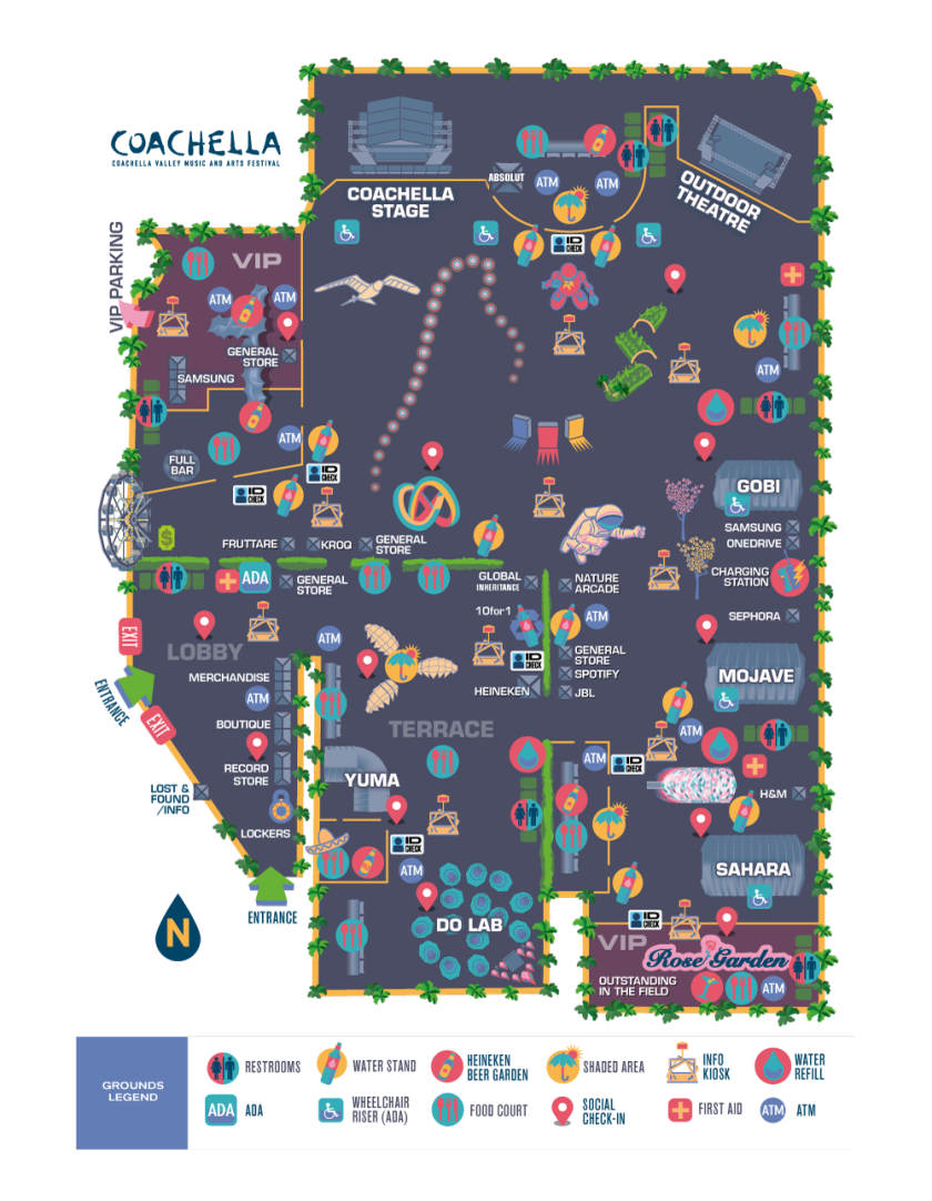 Coachella releases festival maps Los Angeles Times