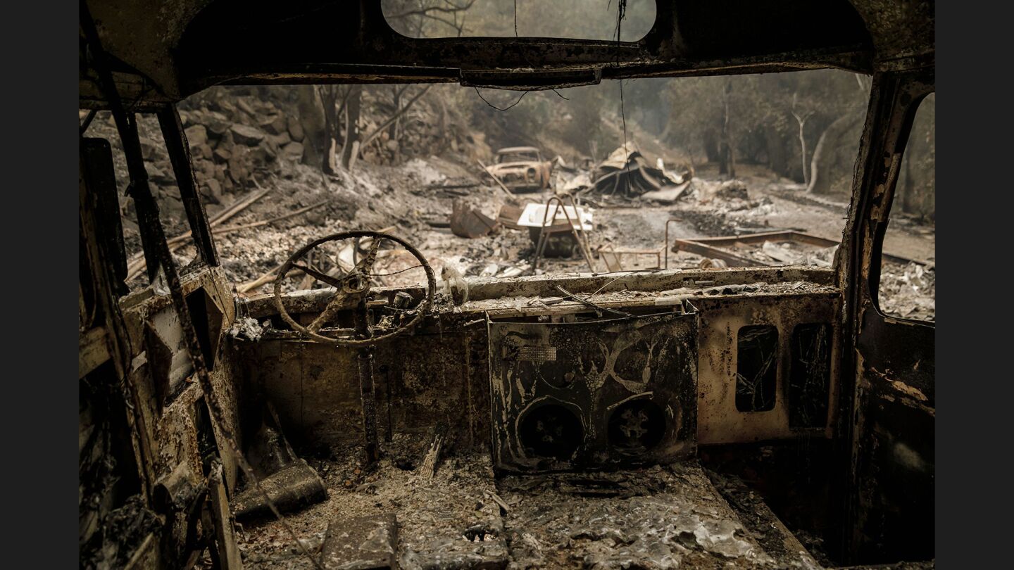 A burnt-out bus near Maripoca Highway.