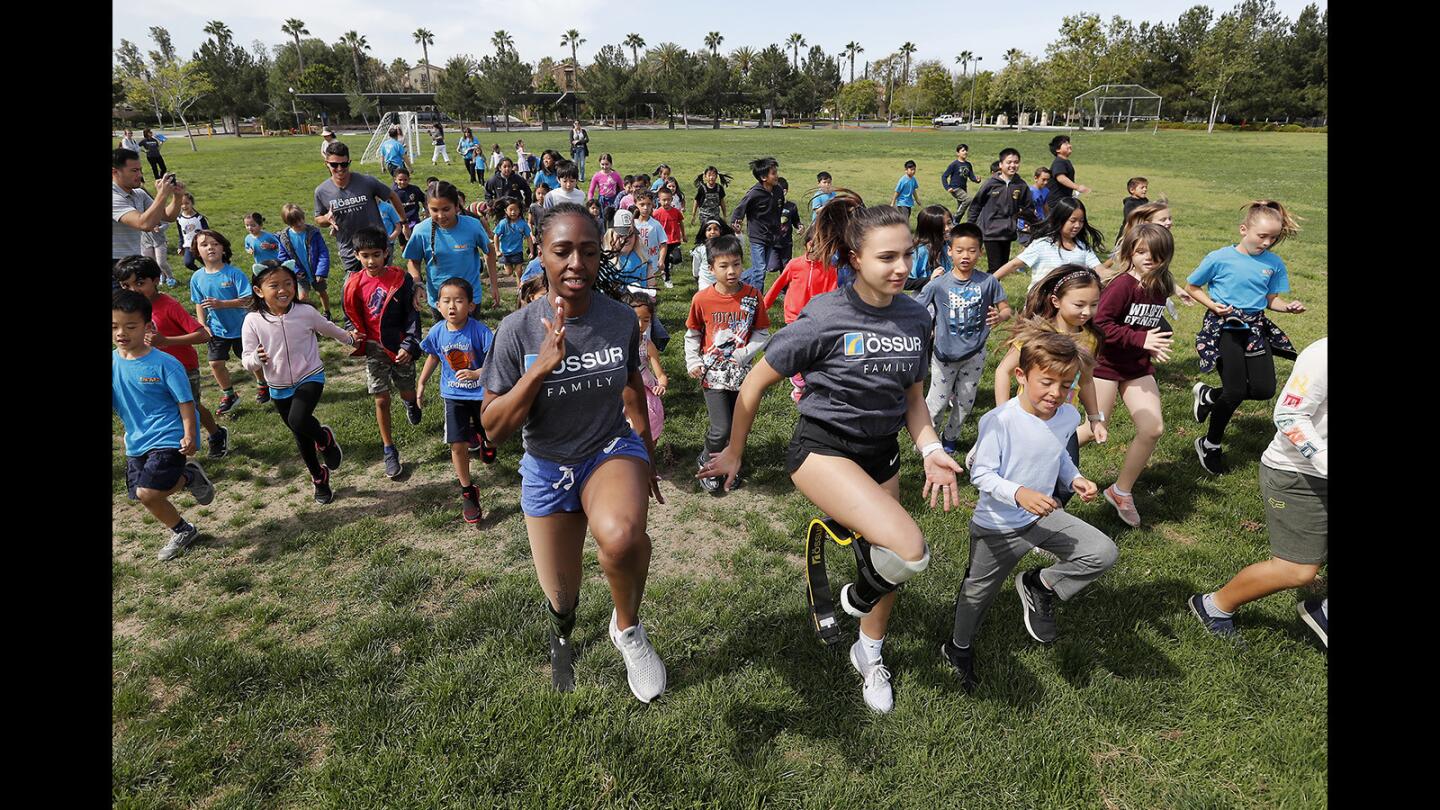 Photo Gallery: Paralympic Athletes visit Woodbury Elementary School in Irvine