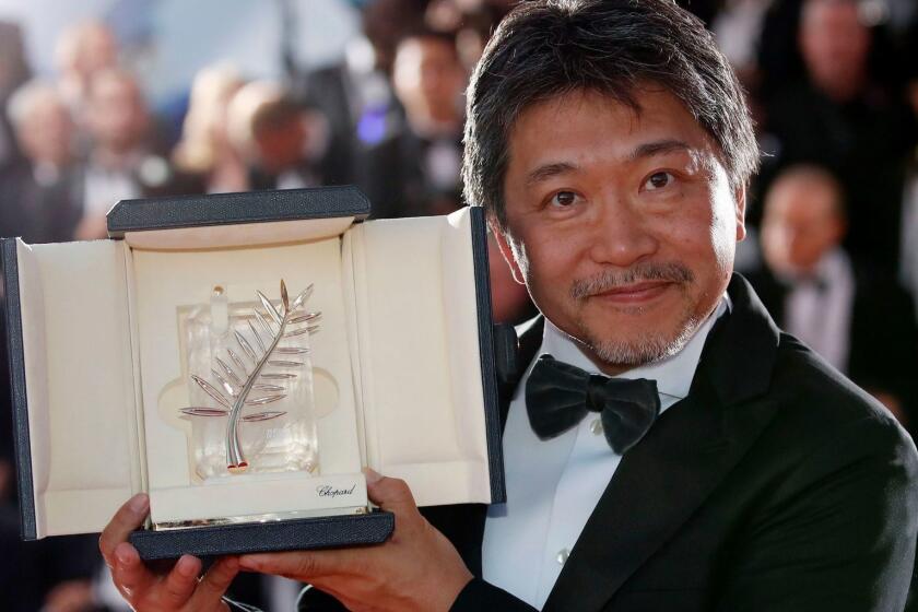 CAPTION CORRECTION Mandatory Credit: Photo by FRANCK ROBICHON/EPA-EFE/REX/Shutterstock (9685948r) Hirokazu Kore-eda poses during the Award Winners photocall after he won the Palm d'Or (Golden Palm) Prize for Shoplifters (Manbiki Kazoku) at the 71st annual Cannes Film Festival in Cannes, France, 19 May 2018. Award Winners Photocall -71st Cannes Film Festival, France - 19 May 2018 CAPTION CORRECTION: Correcting name to Hirokazu Kore-eda (not: Hirozaku Kore-Eda). ** Usable by LA, CT and MoD ONLY **