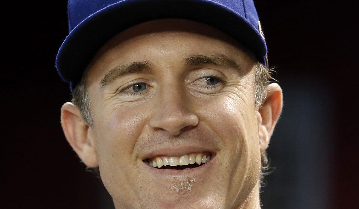 Dodgers' Chase Utley played third base for the first time as a major leaguer Monday night.