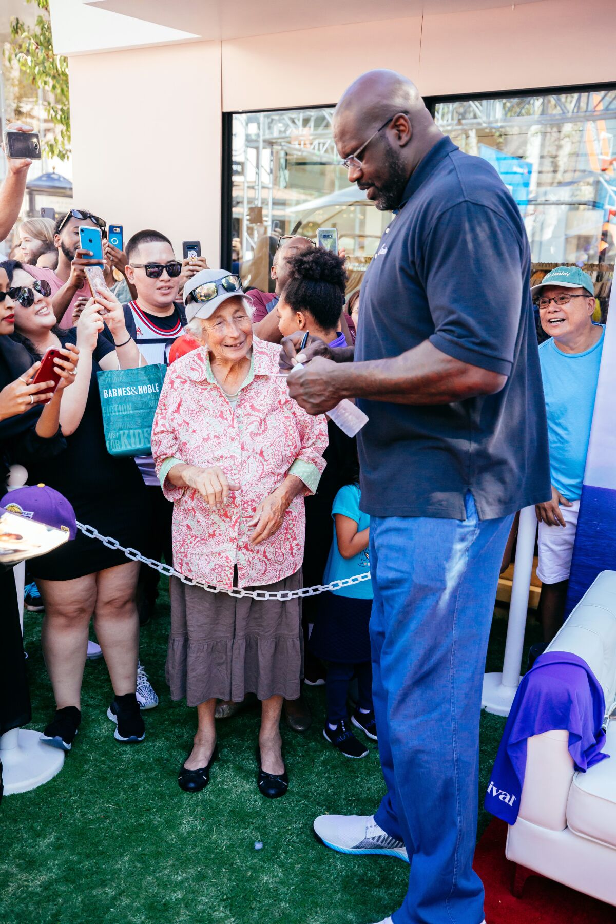 Carnival Cruises' chief fun officer Shaquille O'Neal greets fans last year at an event at the Grove celebrating the arrival of the Carnival Panorama ship.