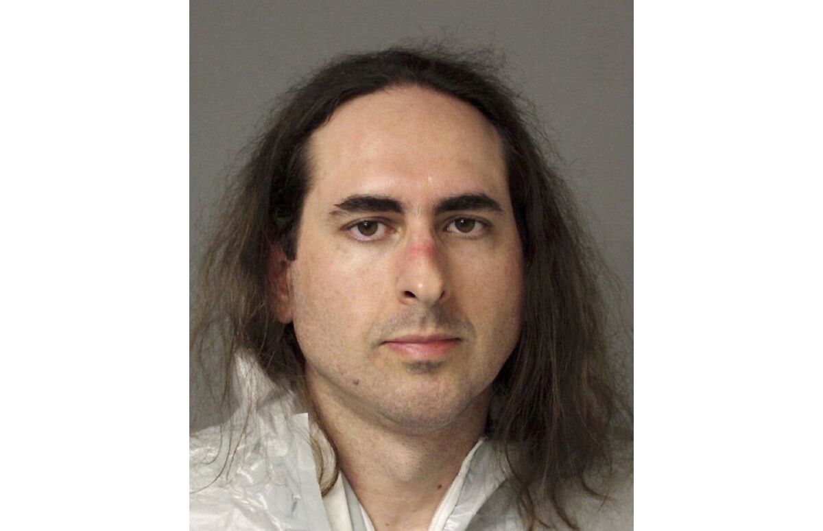 FILE - This June 28, 2018, file photo provided by the Anne Arundel Police shows Jarrod Ramos in Annapolis, Md. Lawyers are scheduled to argue about whether a psychologist’s observations about Ramos, who killed five people at a Maryland newspaper, should be heard by jurors who will decide whether he’s criminally responsible because of his mental health. A pretrial hearing set for Wednesday, Aug. 5, relates to the second part of the case against Ramos, who already has pleaded guilty to killing five at the Capital Gazette newspaper in 2018. (Anne Arundel Police via AP, File)