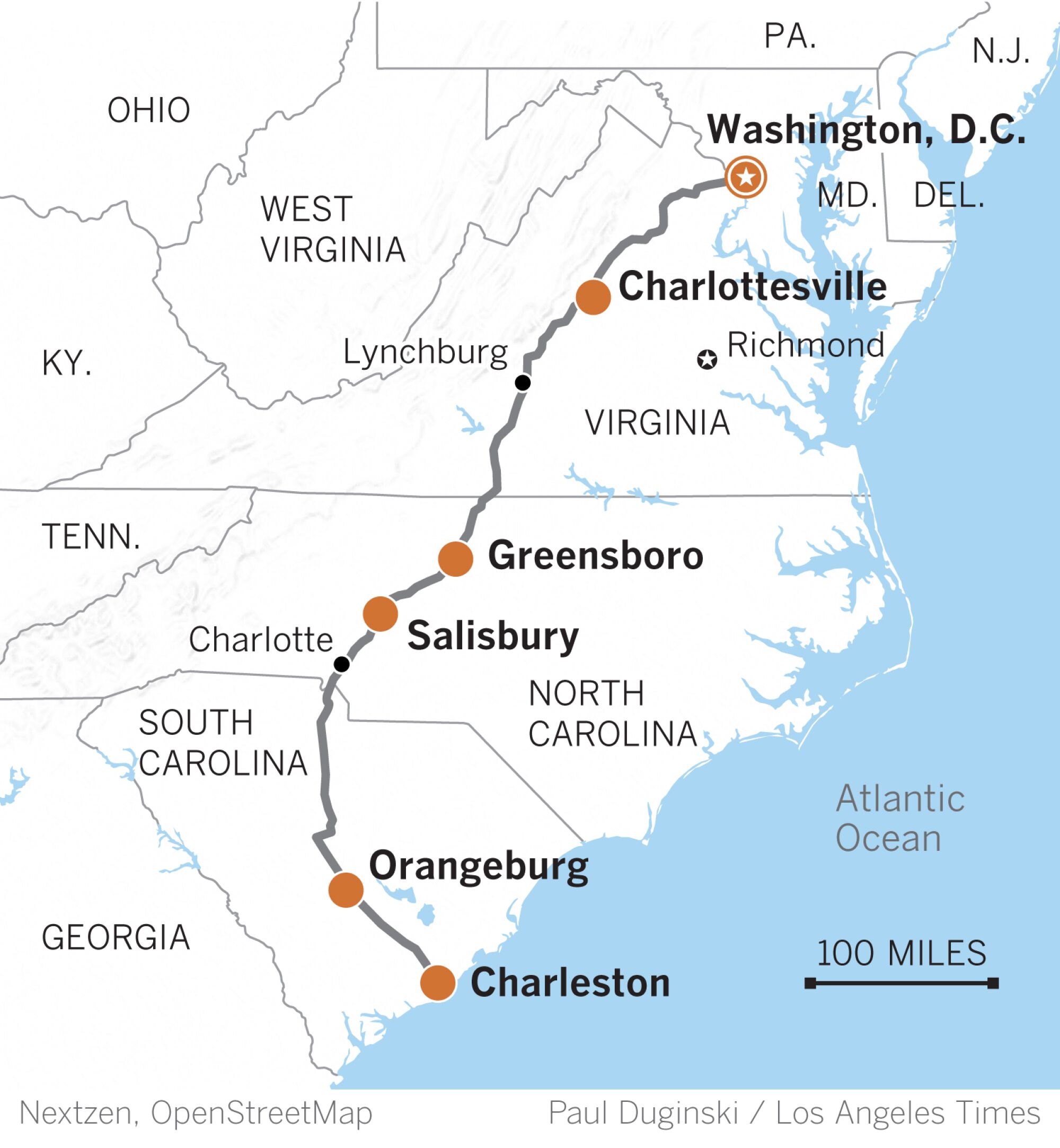 Los Angeles Times reporter Tyrone Beason's road trip to the inauguration.