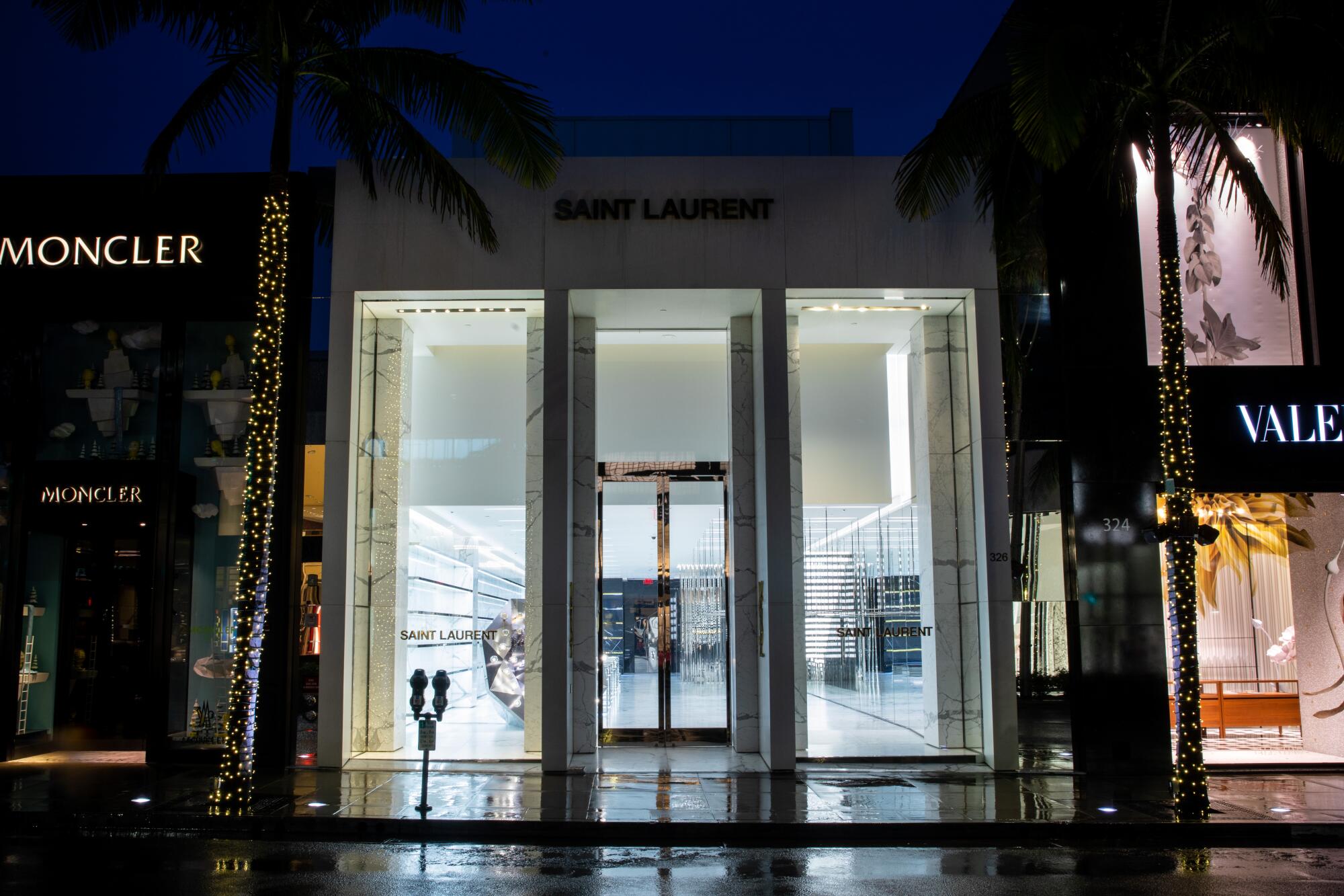 Saint Laurent has cleared out their stores after Gov. Gavin Newsom's 'Stay at Home' order
