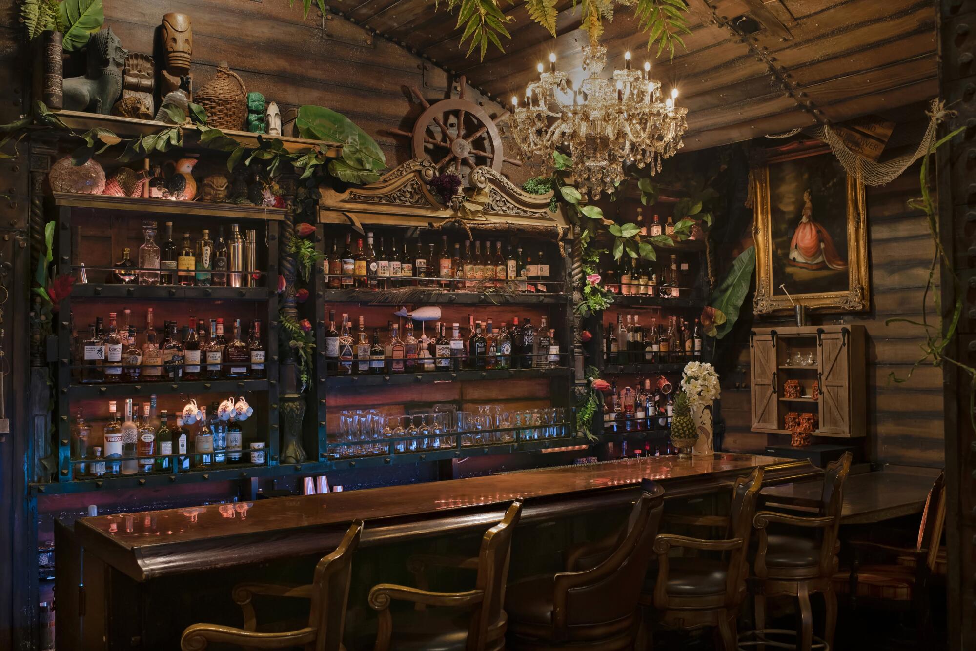 Strong Water Anaheim is a nautical-inspired “tik-easy” bar that plays into a ship-wrecked narrative.