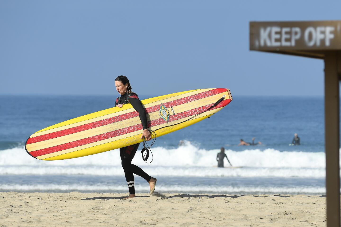 Beach closure in Newport Beach
