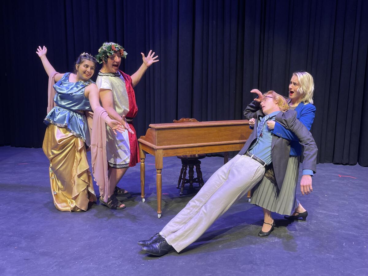 A scene from Palomar College's "The Gods of Comedy."