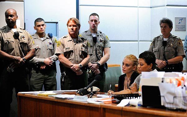 Lohan sits in court with her attorney for a hearing related to allegations that she stole a $2,500 necklace from a Venice jewelry store. "This case does involve jail time -- period," Judge Keith Schwartz told her. "If you plead in front of me -- if this case resolves in front of me -- you are going to jail. Period. It may be an issue as to amount of time."