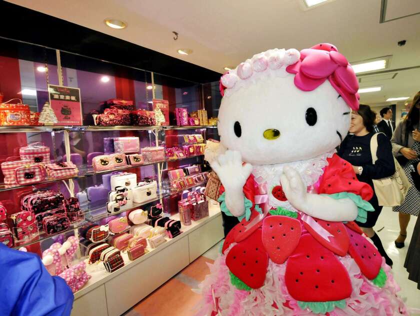 Hello Kitty makes an appearance at Sanrio's largest store in Tokyo in 2009.