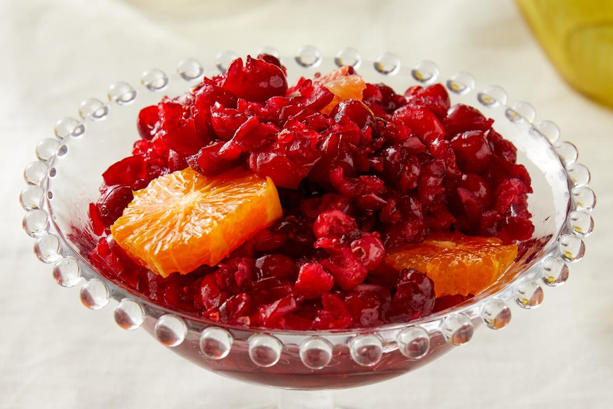 Cranberry Sauce by Chef Andy Baraghani. Prop styling by Dorothy Hoover.
