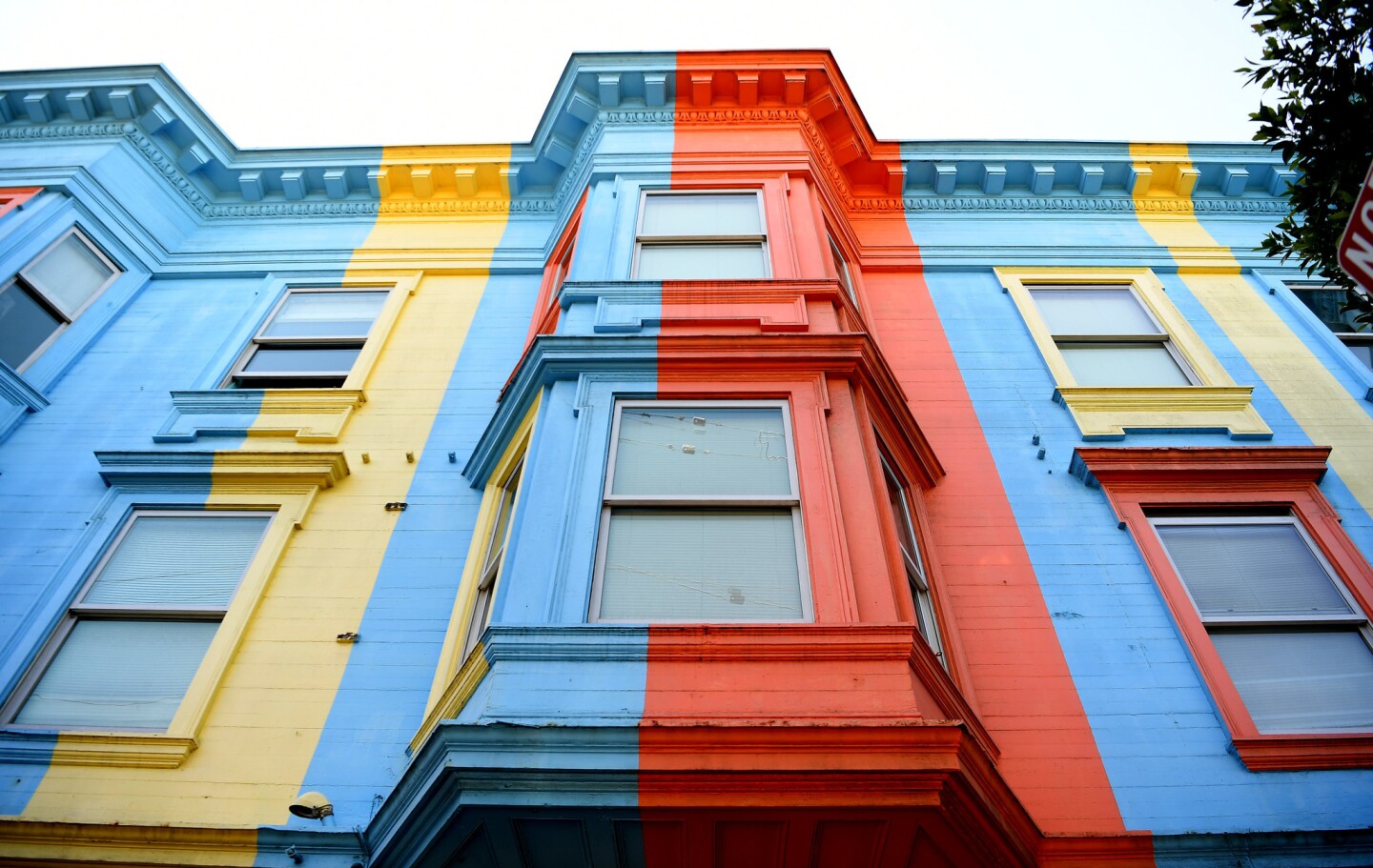Colorful residences in the Hayes Valley area of San Francisco.
