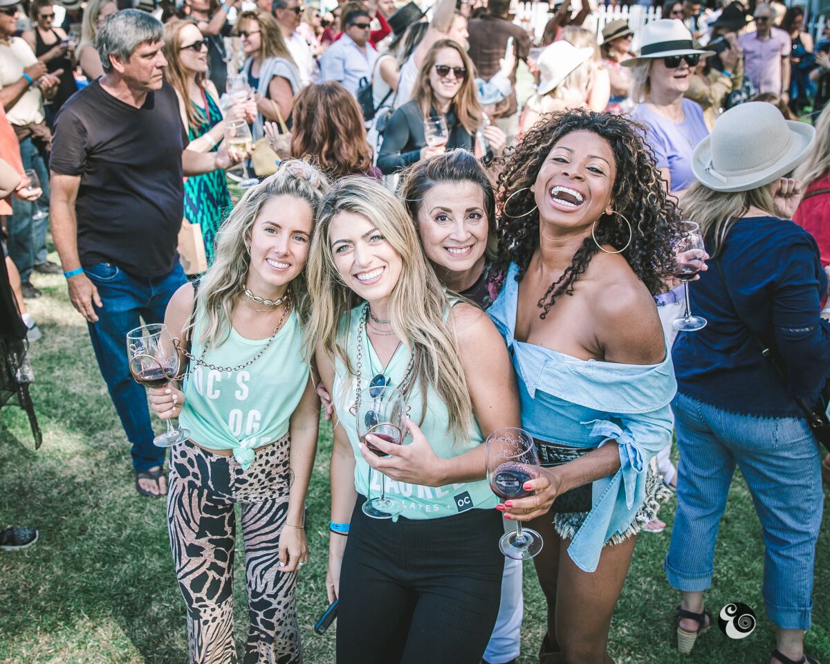 Participants at the California Wine Festival in Carlsbad.