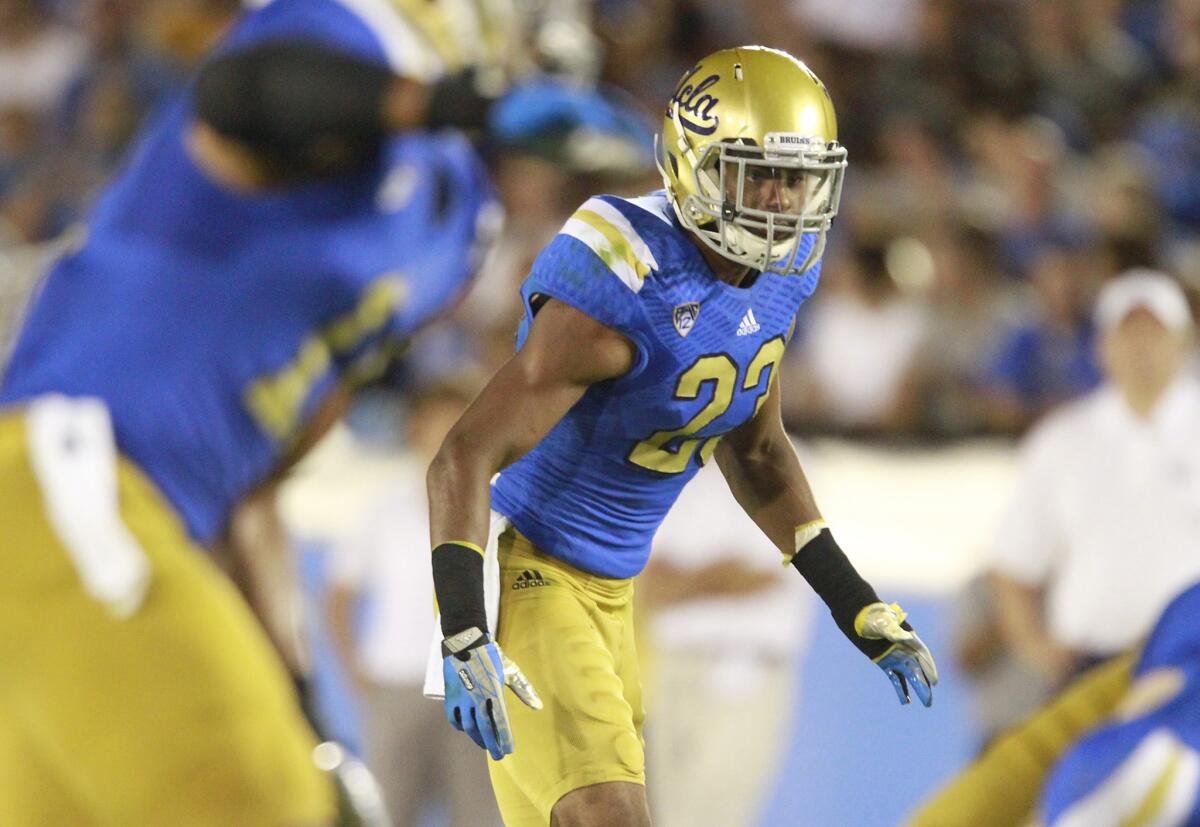 UCLA safety Anthony Jefferson spearheaded a strong pass-protection effort in the Bruins' victory over Utah on Thursday.