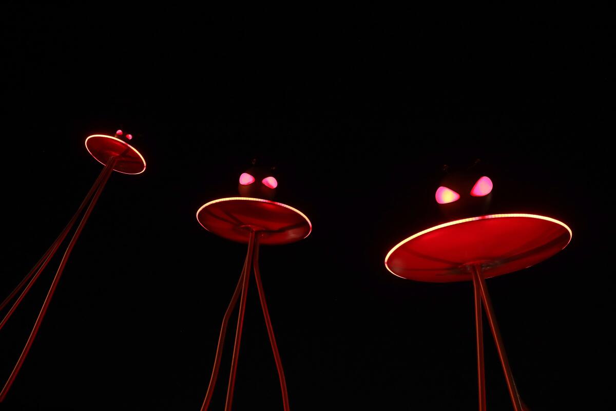 "Flying Saucers" in Tim Burton's "Lost Vegas" at the Neon Museum.