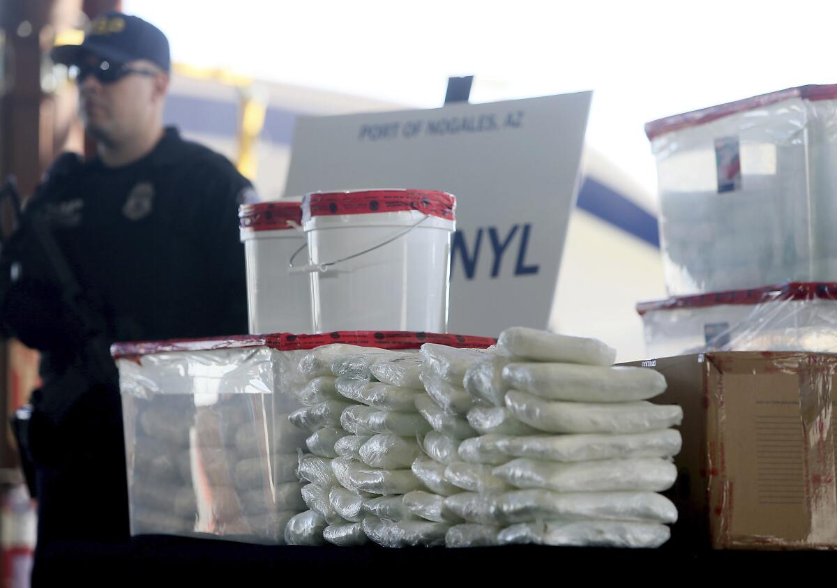 A display of fentanyl and meth