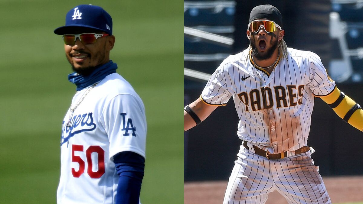 Mookie Betts of the Dodgers and Fernando Tatis Jr. of the Padres are two of the stars in this week's NLDS.