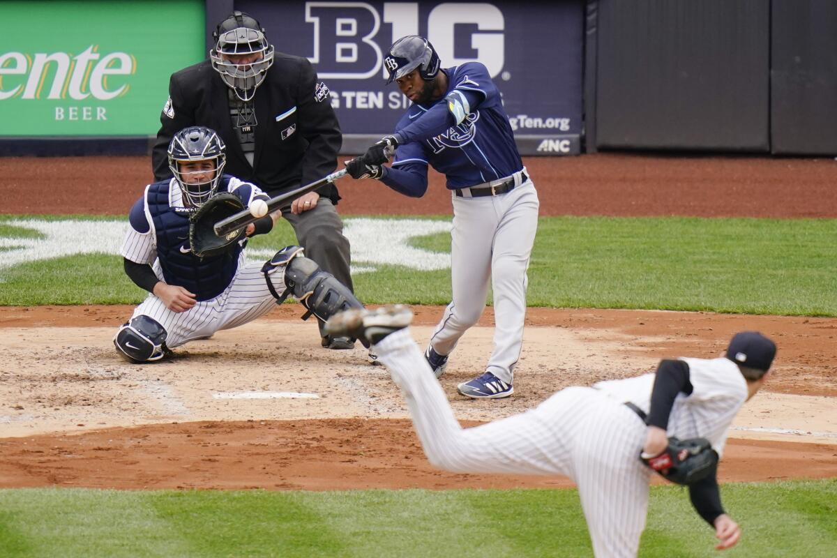 Game Used Baseball: Aaron Judge single off Tyler Glasnow - Top 3