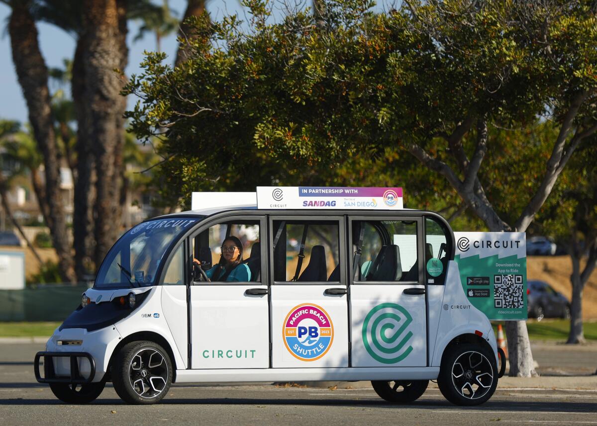 The Beach Bug shuttle.