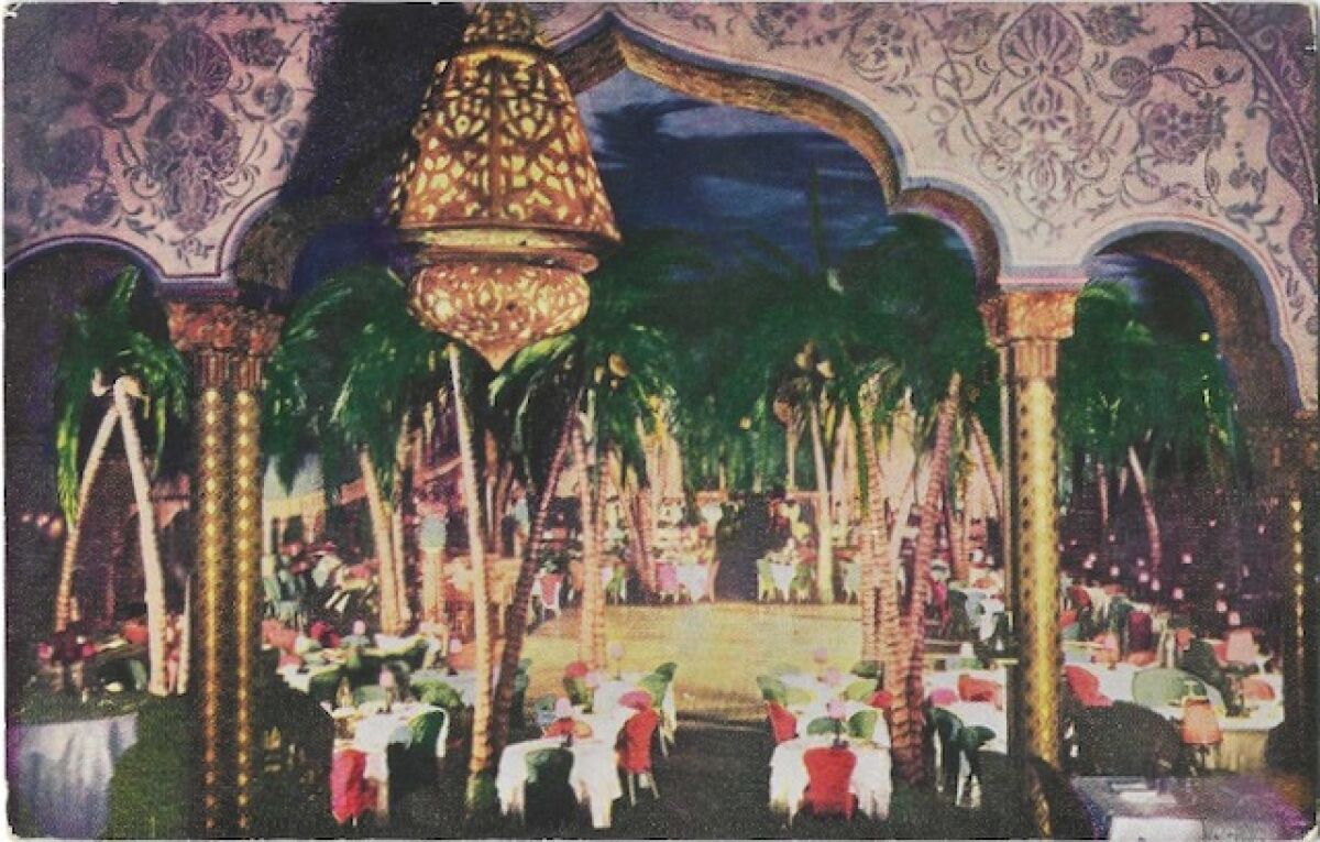 Ornate and tropical decor of Cocoanut Grove