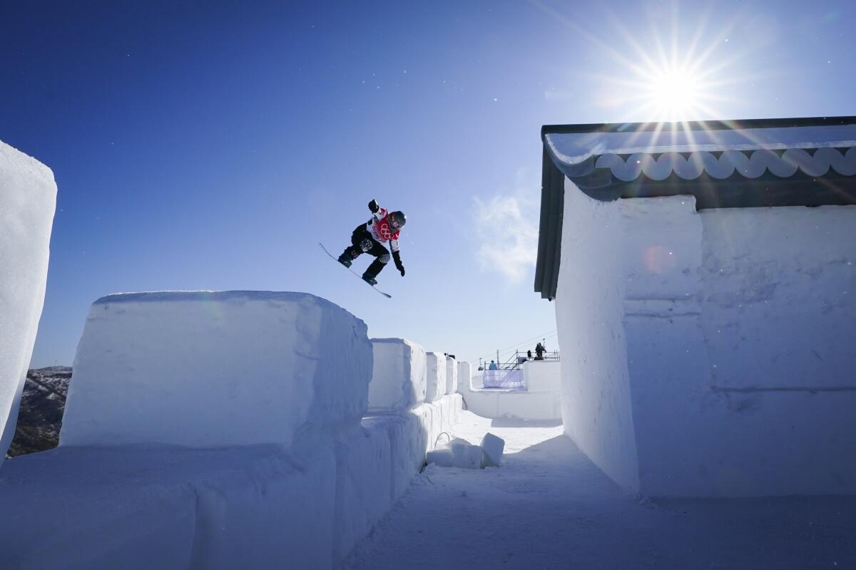Jamie Anderson competes in women's slopestyle qualifying Saturday.