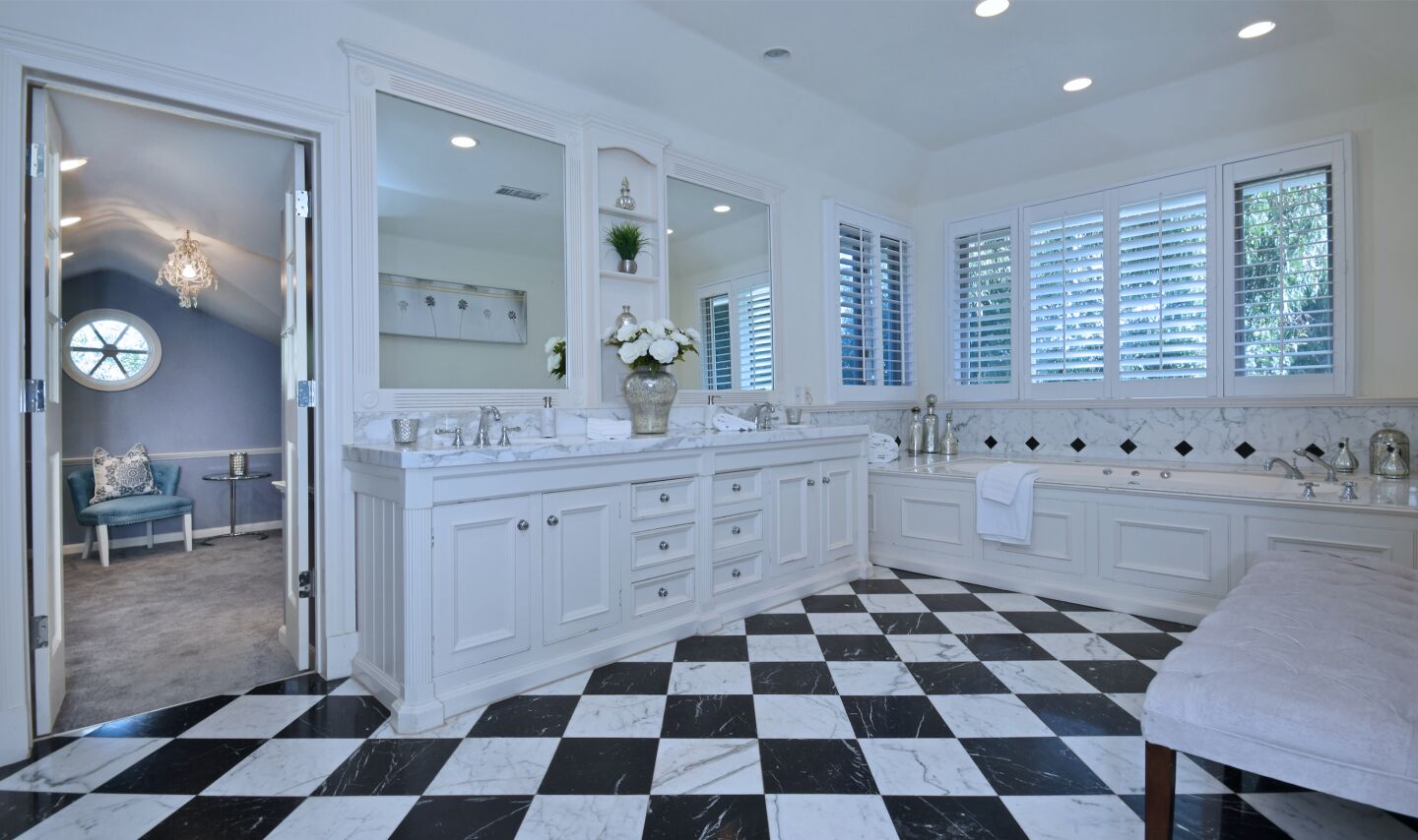 The bathroom.