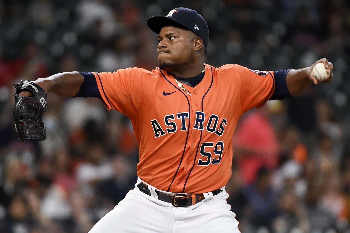 Astros lefty Valdez scratched from start with cut on finger
