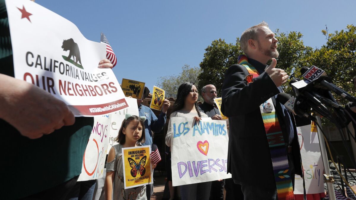 "Los Alamitos' illegal ordinance causes serious harm to my ability to serve my congregation," the Rev. Samuel Pullen says.